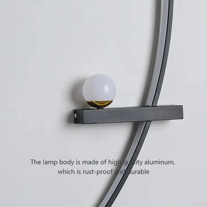 Modern LED Wall Lamp – Minimalist Art Design for Bedroom, Living Room, and Bathroom, Gold/Black